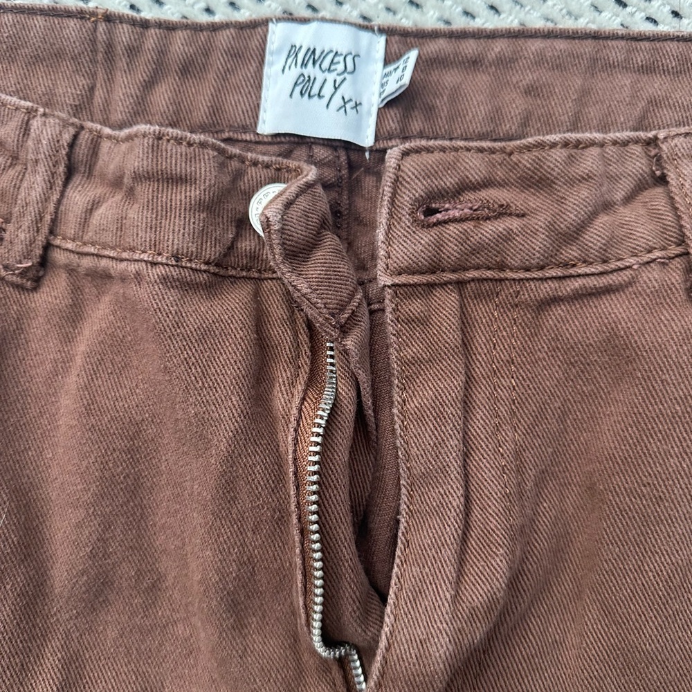 Princess Polly Brown Cargo Pants - Picture 6 of 6